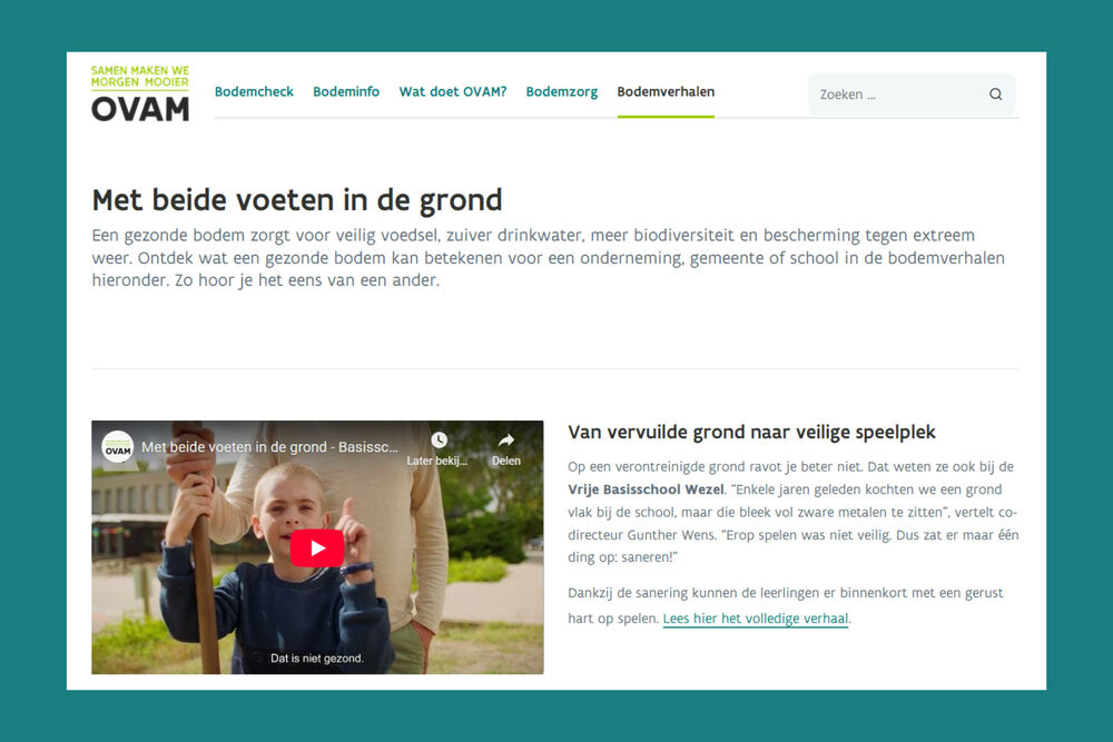 Met beide voeten in de grond: nieuwe OVAM campagne voor bodemkwaliteit.be
